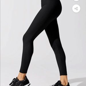 Carbon38 black ribbed leggings 7/8